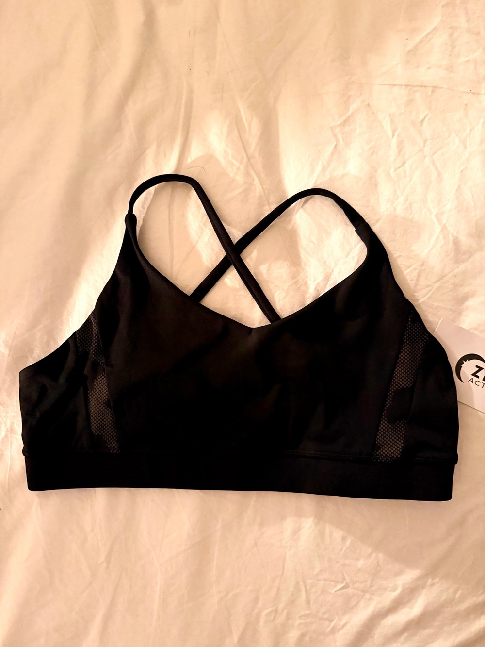 ZYIA Black Strappy Sports Bra